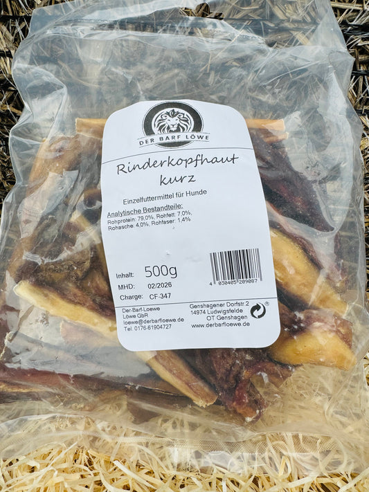 Rinderkopfhaut kurz - getrocknet 500g