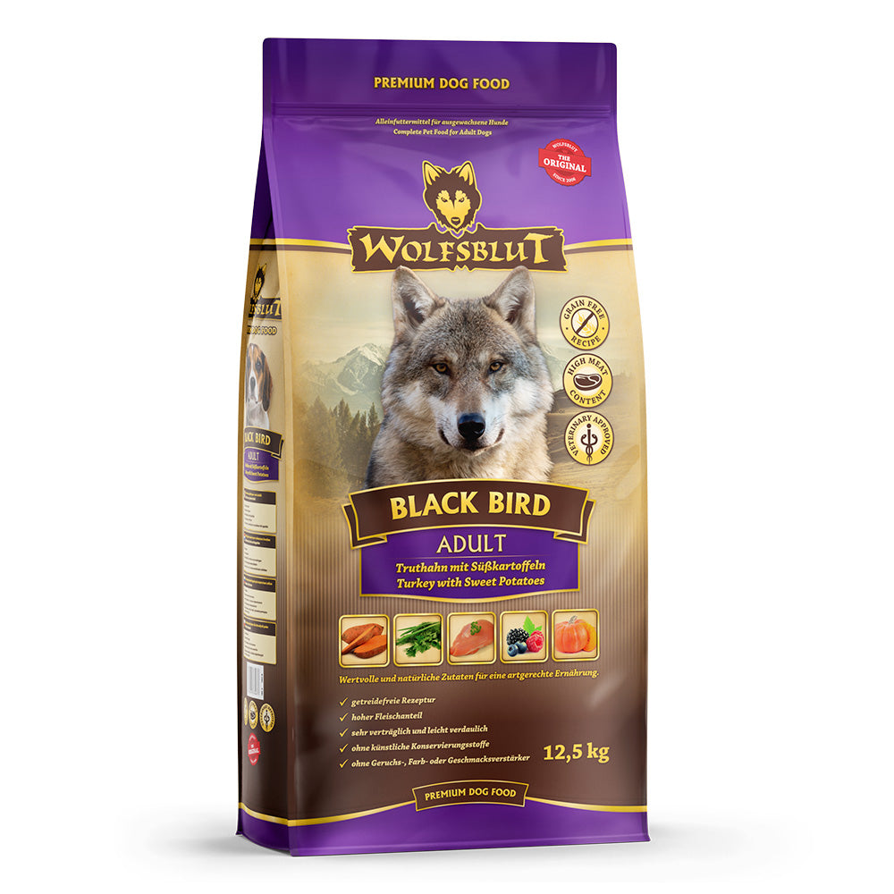 Wolfsblut Adult
Black Bird - Truthahn und Süßkartoffel
12,5 kg