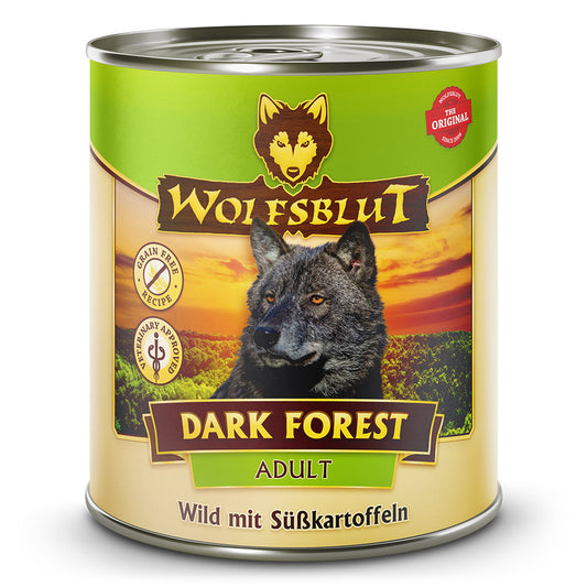Wolfsblut Adult
Dark Forest - Wild mit Süßkartoffeln Dose 800 g