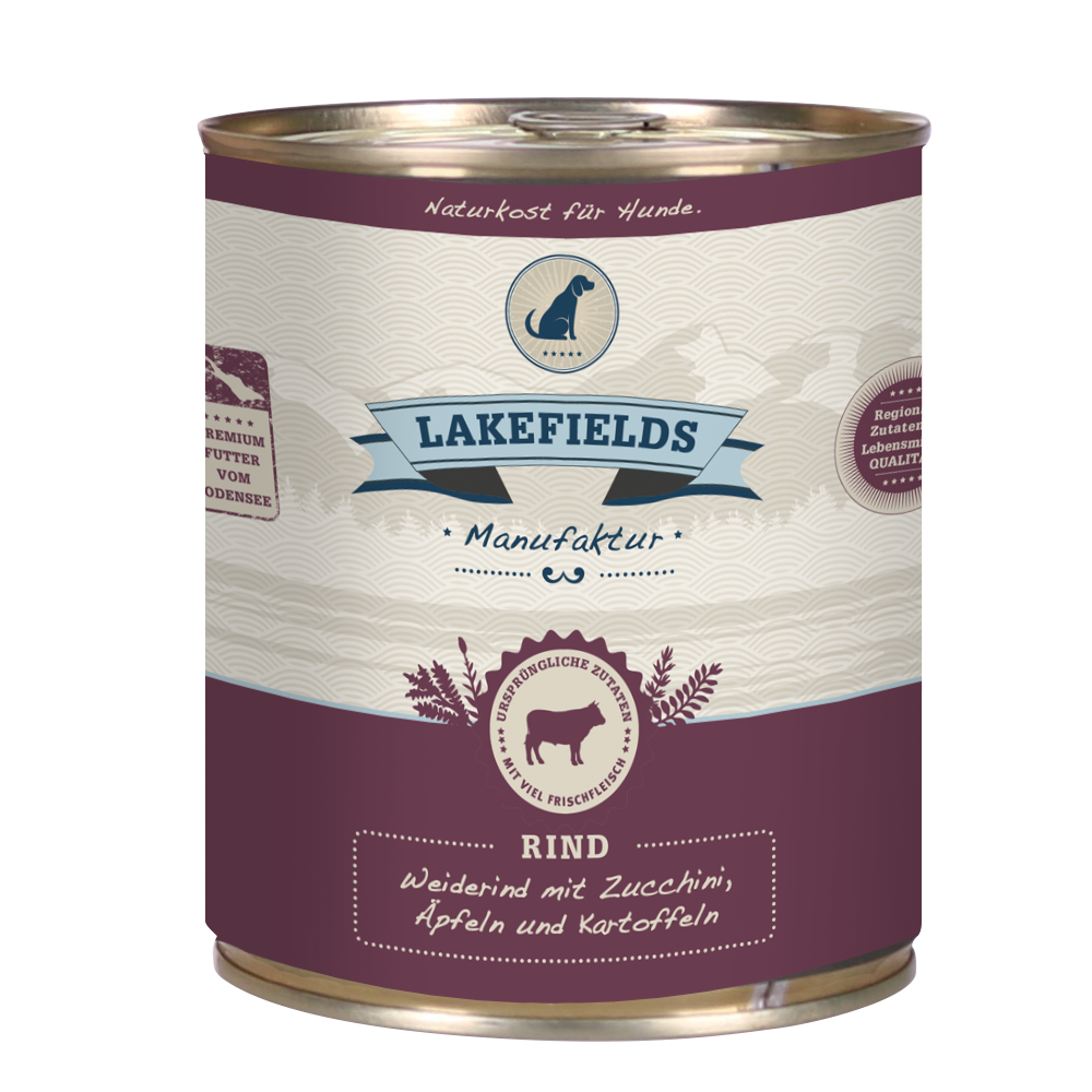 DOSENFLEISCH-MENÜ RIND FÜR AUSGEWACHSENE HUNDE 800g
