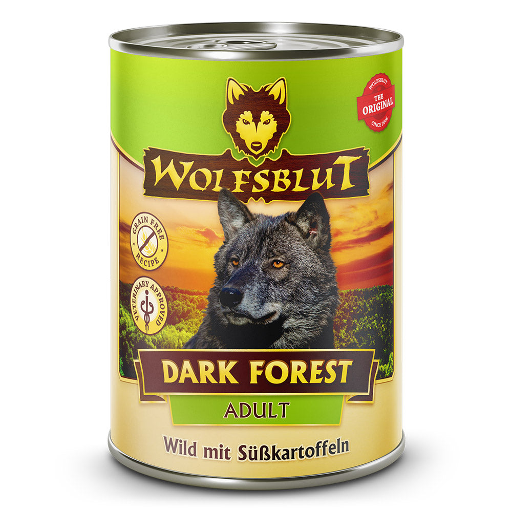 Wolfsblut Adult
Dark Forest - Wild mit Süßkartoffeln Dose 395 g