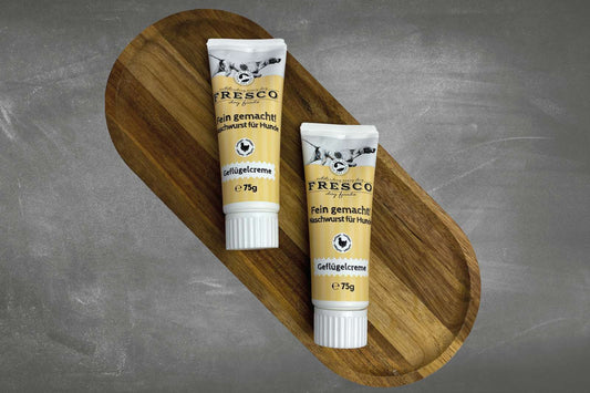 Fein gemacht! Naschwurst für Hunde – Geflügelcreme 75g