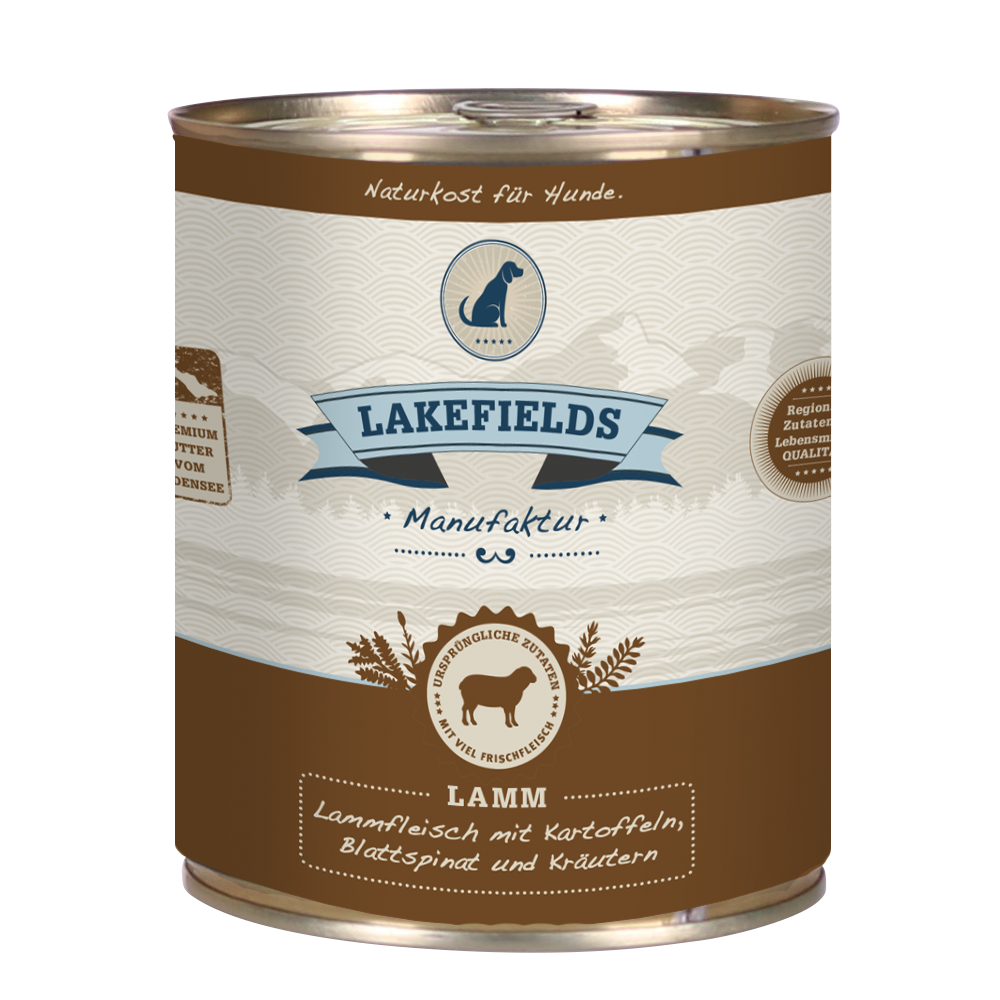 DOSENFLEISCH-MENÜ LAMM FÜR AUSGEWACHSENE HUNDE Dose
800g
