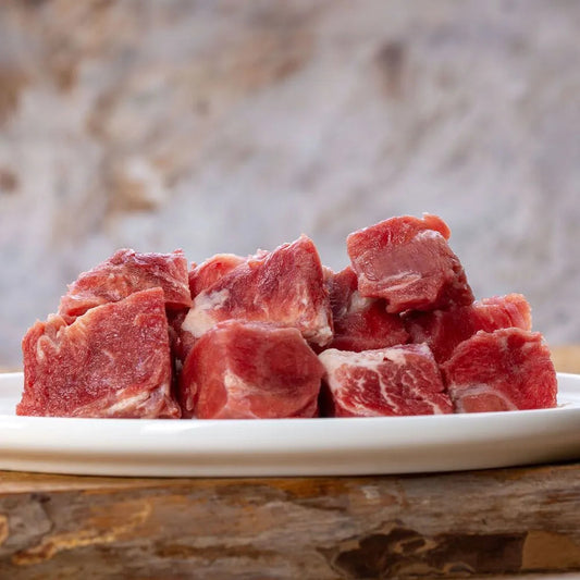 Ziegenmuskelfleisch in Stücken, durchwachsen 1.000 g Beutel
