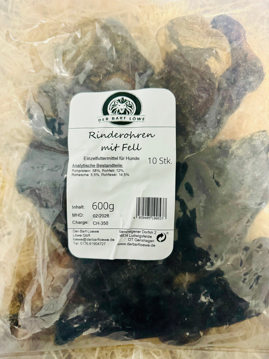 Rinderohren mit Fell 10 Stück