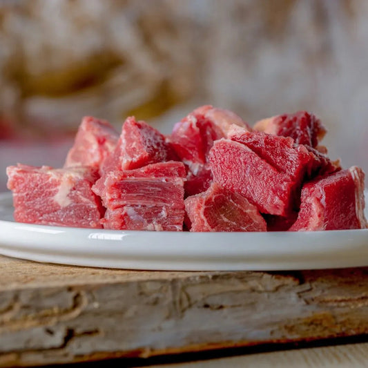 Rindermuskelfleisch in Stücken, durchwachsen 1.000 g Beutel