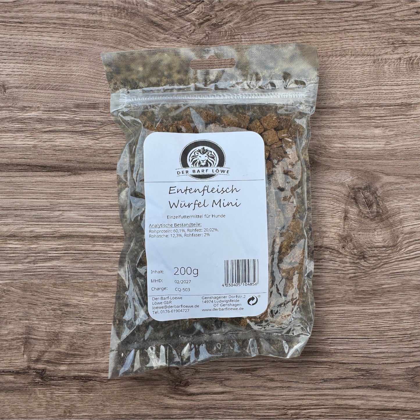 Entenfleisch Würfel Mini 200g getrocknet