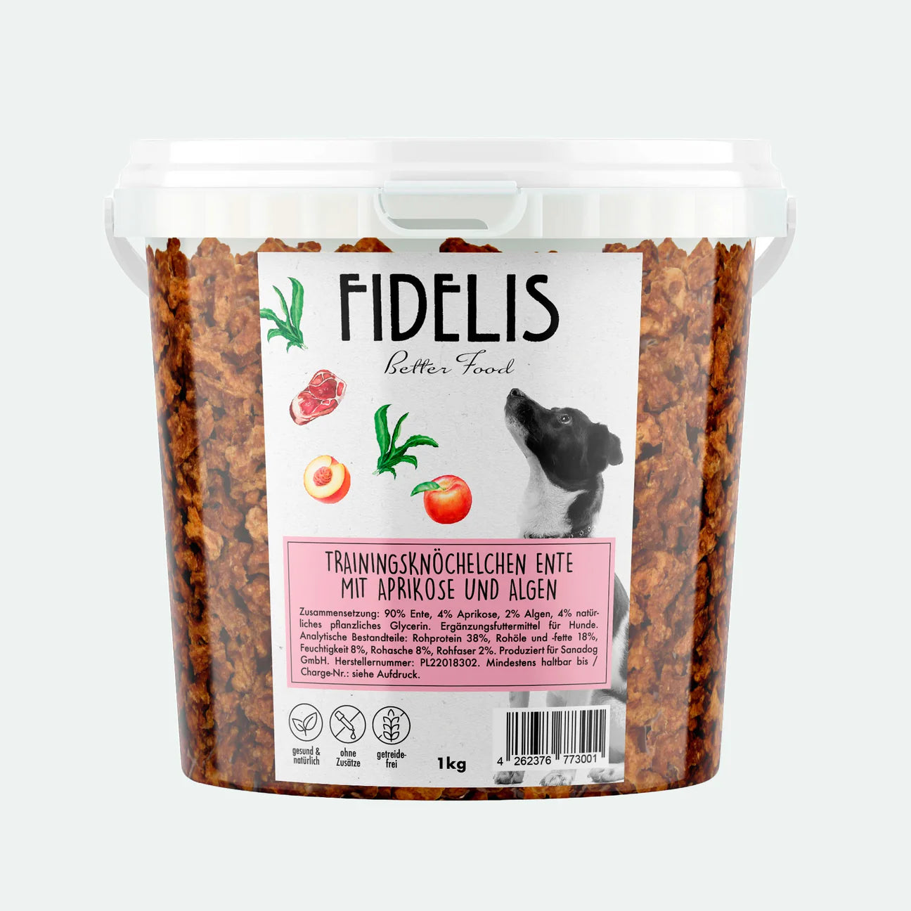 Trainingsknöchelchen Ente mit Alge und Aprikose (1kg) FIDELIS