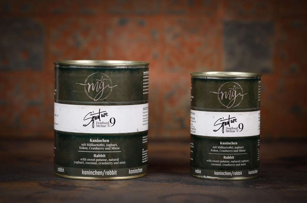 Dose Kaninchen. Süßkartoffel. Joghurt. Kokos. Cranberry. Minze 410g