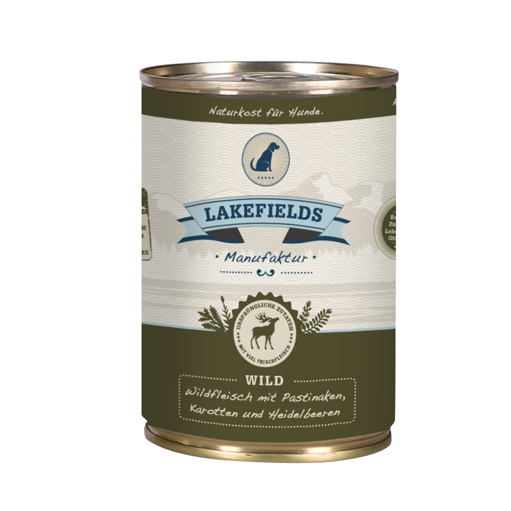 DOSENFLEISCH-MENÜ WILD FÜR AUSGEWACHSENE HUNDE Dose 400g