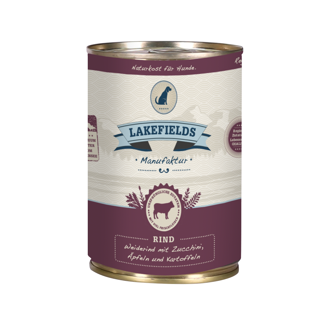 DOSENFLEISCH-MENÜ RIND FÜR AUSGEWACHSENE HUNDE Dose 400g