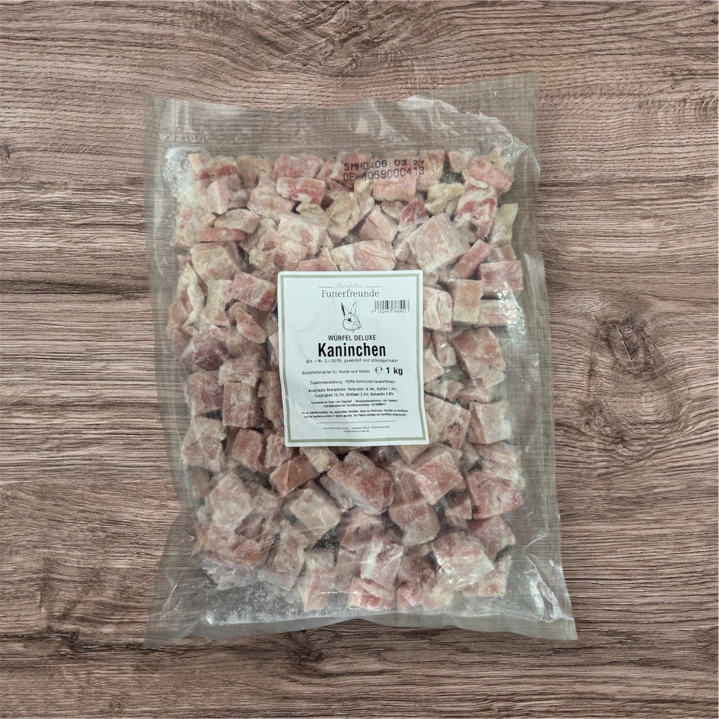 Kaninchen in Stücken/Würfel 1000g