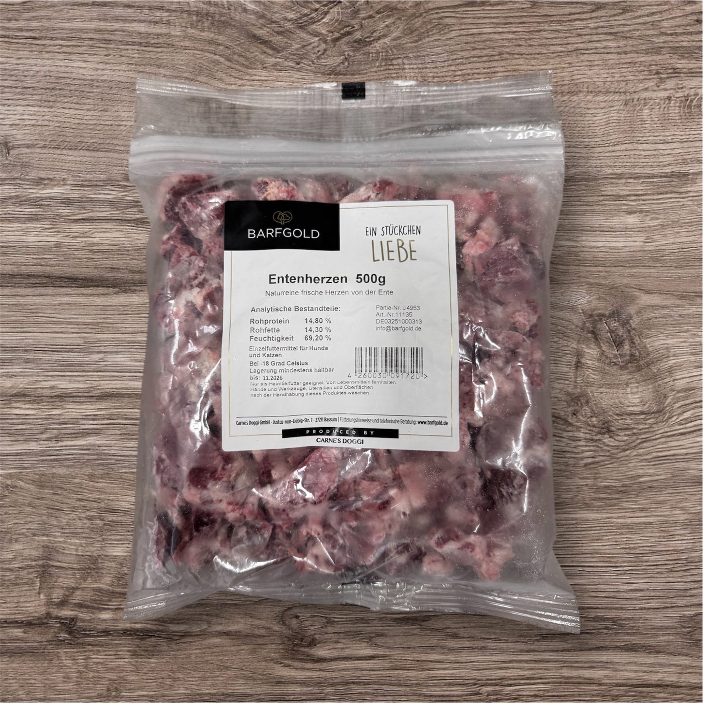Entenherzen 500g stückig