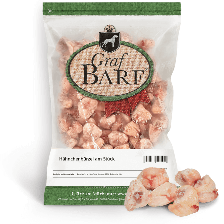 Hähnchenbürzel am Stück 1000g Graf Barf
