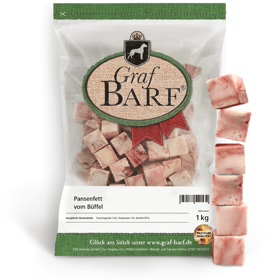 Pansenfett Büffel in Würfel 1000g Graf Barf
