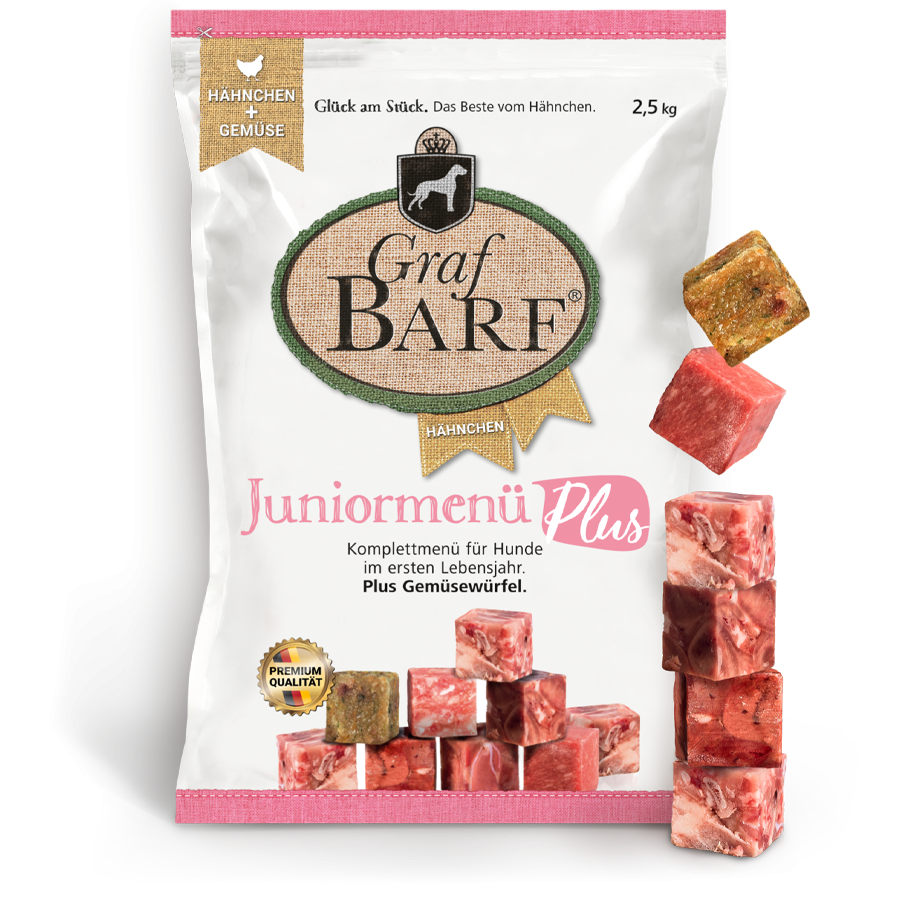 Juniormenü Plus Hähnchen in Würfel 2500g Graf Barf