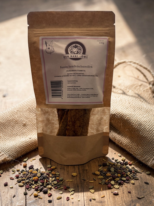 Fleischstreifen Kaninchen getrocknet 100g