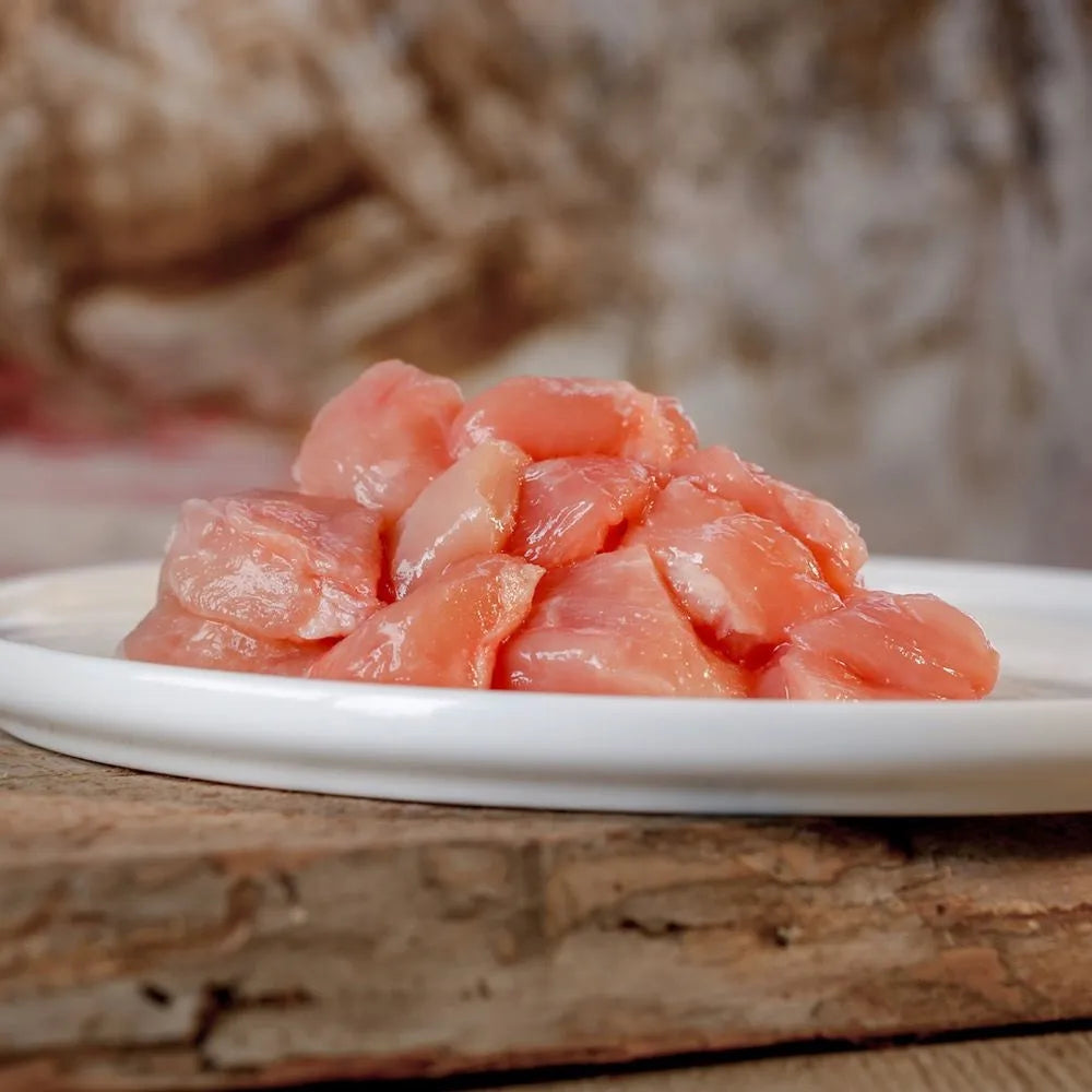 Hühnermuskelfleisch in Stücken, mager 1.000 g Beutel