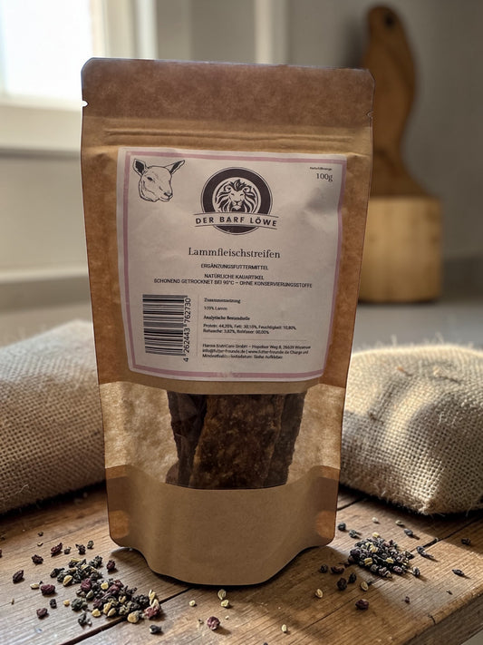 Fleischstreifen Lamm getrocknet 100g