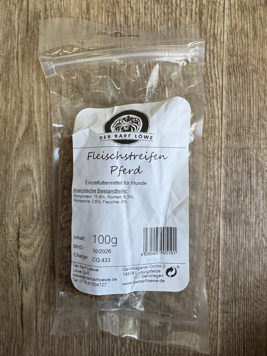 Fleischstreifen Pferd - getrocknet 100g