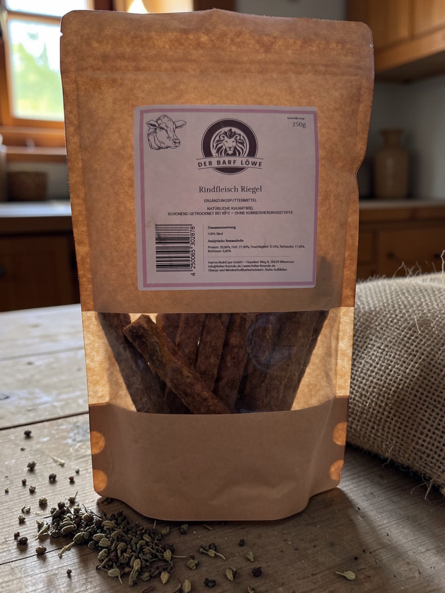 Rindfleisch Riegel 250g getrocknet