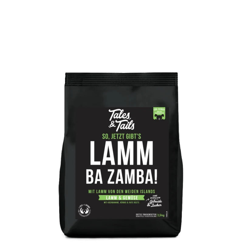 LammBa Zamba! - 1,5kg
Softes Trockenfutter mit Lamm
