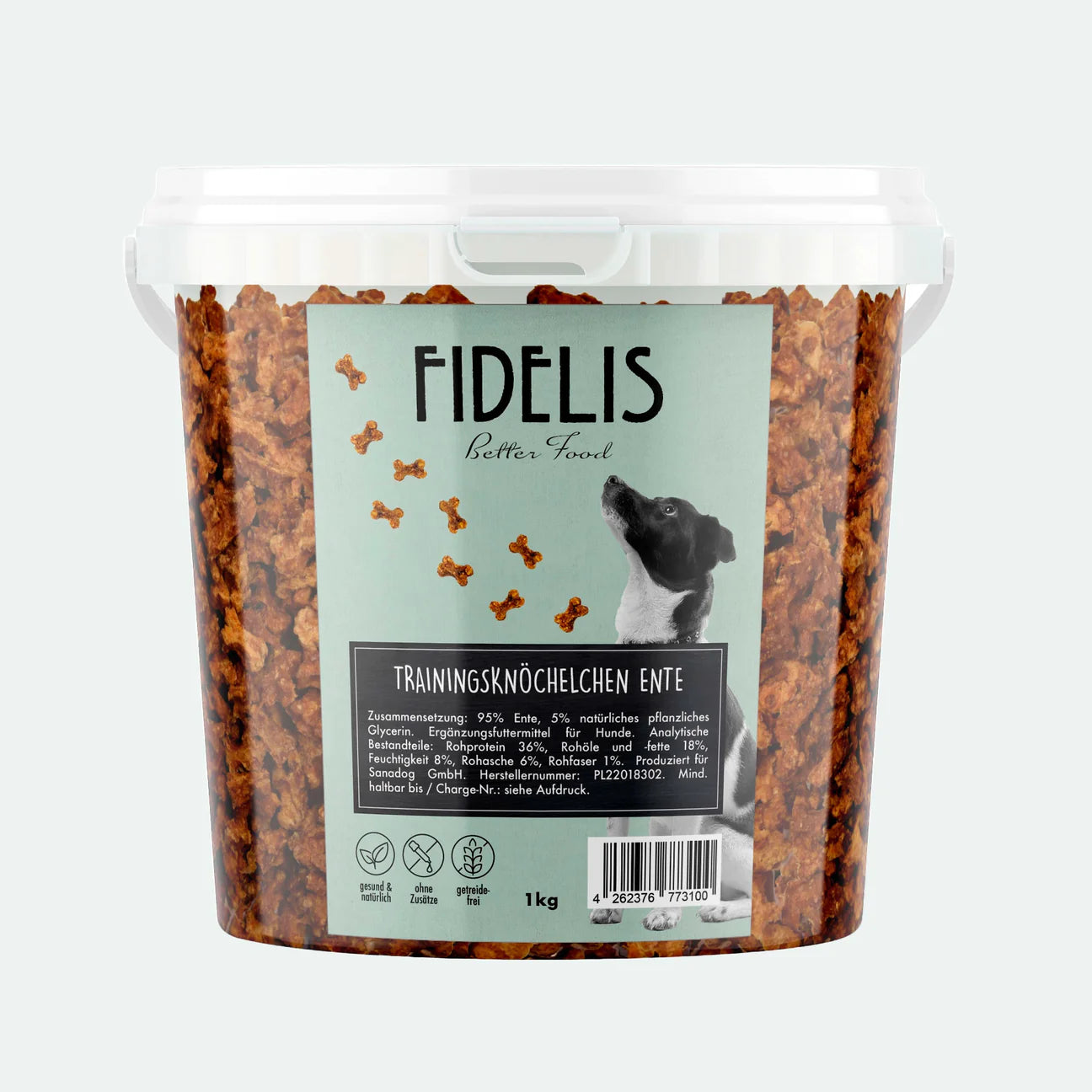 Trainingsknöchelchen Ente (1kg-Eimer) - Fidelis