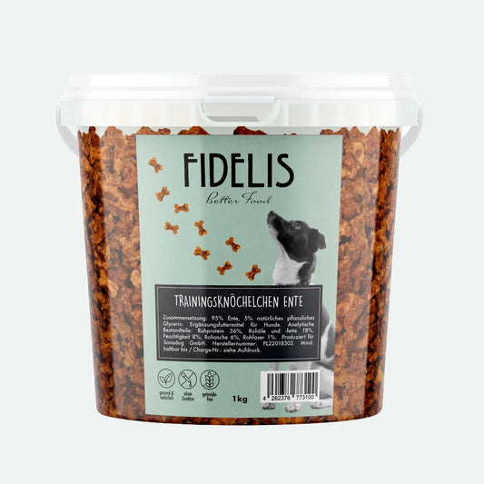 Trainingsknöchelchen Ente (1kg-Eimer) - Fidelis