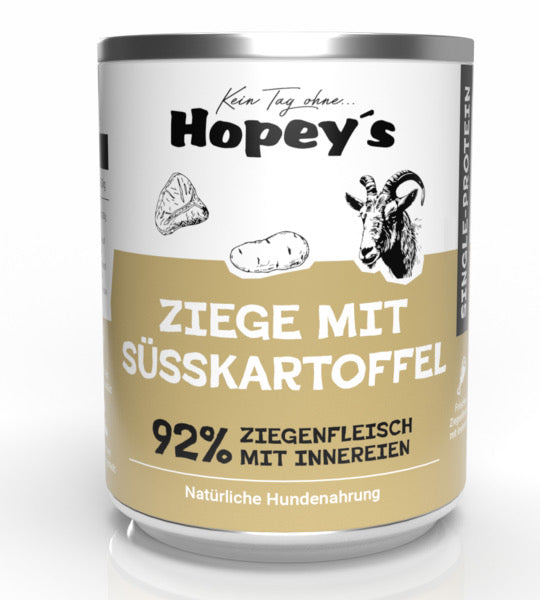 Dose Ziege mit Süßkartoffeln - 800g Hopey‘s