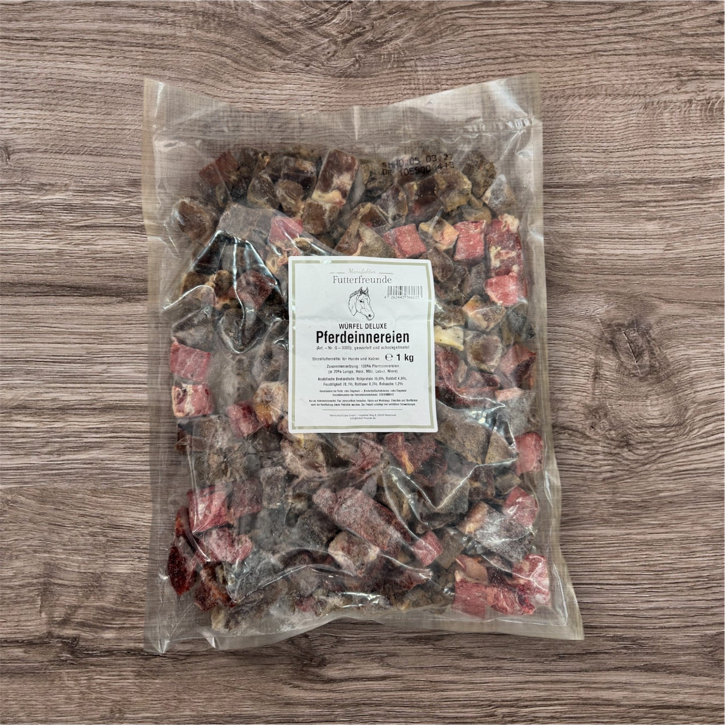 Pferdeinnereien in Stücken/Würfel 1000g