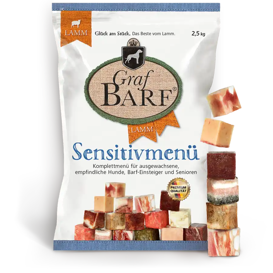 Sensitivmenü Lamm in Würfel 2500g Graf Barf