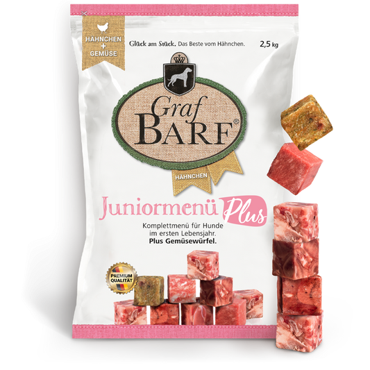 Juniormenü Plus Hähnchen in Würfel 2500g Graf Barf