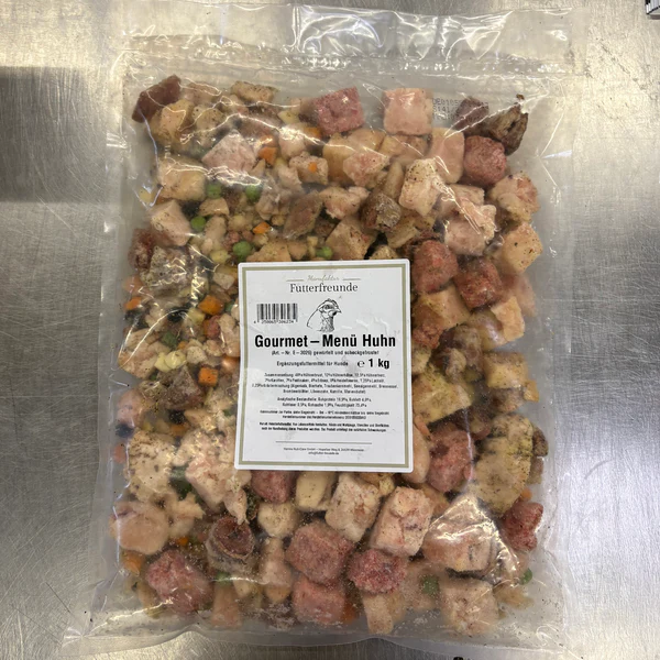 Gourmet Menü Huhn 1000g - Manufaktur Futterfreunde - Tiefkühlware